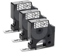 TIANYI-Etiquettes Compatible pour Dymo D1 45010 S0720500 12mm x 7m Noir sur Transparent pour Dymo LabelManager 160 280 420P 260P 280 500TS, Dymo LabelPoint 250, Dymo LabelWriter 450 DUO, Lot de 3