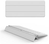 TIANYI-Étui de protection rigide pour clavier Apple Magic Keyboard avec touche Touch ID 2021/2024, étui de protection en cuir avec fermeture magnétique, angle d'écriture réglable, blanc