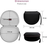 TIANYI-étui Rigide pour jbl Junior 470 nc jbl jr460nc Casque Supra-auriculaire sans Fil de Bruit Active Bluetooth Housse (Noir)