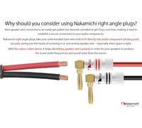 TIANYI-Excel Series 90 degrés Fiche banane plaquée or 24K 12-18 AWG pour haut-parleurs Amplificateur Hi-Fi Récepteur AV Stéréo audio Connecteur (90 Degrés Connecteur, 2 pièces (1 paire))