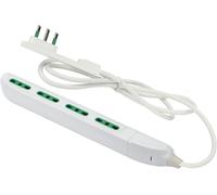 TIANYI-FANTON 47404 Multiprise Slim 4 Prises bipas avec Grande Prise Clock et 1,5 m de câble, utile pour Les endroits étroits, derrière Les Meubles et Les Tables de Chevet