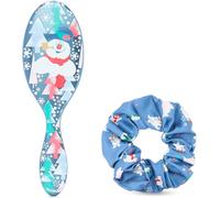 Tianyi-Festive Frosty The Snowman Démêlant Original Poils Ultra Doux Pour Tous Les Types De Cheveux, 1 Brosse Et Un Chouchou Avec Chaque Coffret Cadeau Festif