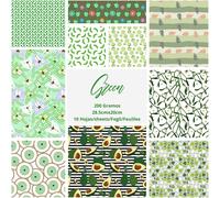 Tianyi-Feuilles D'artisanat - 10 Unités, Papier De 200 Grammes Papier (Vert, 10 Unités)