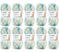 Tianyi-Fil Baby Color (Fil À Crochet À Caractère Laineux, Composé De 70% D¿Acrylique Et 30% De Polyamide, 50 G / 150 M, Aiguilles N° 3 ¿ À 4 ¿, 10 X 50 G), Sable Brun Naturel Jaune Multicolor