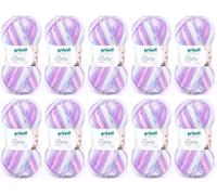 TIANYI-Fil Baby color (fil pour tricot & crochet au caractère laineux, composé de 70 % d`acrylique et 30 % de polyamide, 50 g / 150 m, aiguilles n° 3 ¿ à 4 ¿, 10 x 50 g), Lilas multicolore