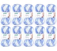 TIANYI-Fil Baby color (fil pour tricot & crochet au caractère laineux, composé de 70 % d`acrylique et 30 % de polyamide, 50 g / 150 m, aiguilles n° 3 ¿ à 4 ¿, 10 x 50 g), Blue Multicolor