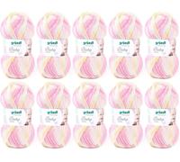 TIANYI-Fil Baby color (fil pour tricot & crochet au caractère laineux, composé de 70 % d`acrylique et 30 % de polyamide, 50 g / 150 m, aiguilles n° 3 ¿ à 4 ¿, 10 x 50 g), Rose Multicolor