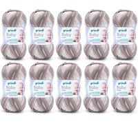 TIANYI-Fil Baby color (fil pour tricot & crochet au caractère laineux, composé de 70% d`acrylique et 30% de polyamide, 50 g / 150 m, aiguilles n° 3 ¿ à 4 ¿, 10 x 50 g), Rose Multicolor