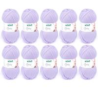 TIANYI-Fil Baby uni (Fil spécial bébé pour Tricot & Crochet, certifié Oeko-TEX Robuste et Facile d'entretien, 70% Acrylique et 30% Polyamide, 50 g / 150 m, Aiguilles n° 3 ¿ à 4 ¿, 10 x 50 g), Lilas