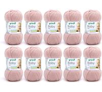 TIANYI-Fil Baby uni (fil spécial bébé pour tricot & crochet, certifié OEKO-TEX® robuste et facile d'entretien, 70% acrylique et 30% polyamide, aiguilles n° 3 ¿ à 4 ¿, 10 x 50 g), rose sombre
