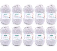 Tianyi-Fil Baby Uni (Fil Spécial Bébé Pour Tricot & Crochet, Certifié Oeko-Tex Robuste Et Facile D'entretien, 70% Acrylique Et 30% Polyamide), Gris Color, 10 X 50 G