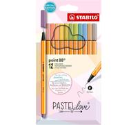 Tianyi-Fineliner Point 88 ¿ Pastellove Set ¿ Lot De 12 ¿ Couleurs Assorties