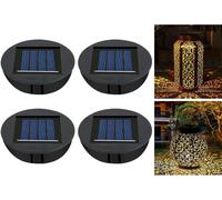 TIANYI-Flintronic Lampes Solaires de Rechange, Panneau Solaire Lanterne Couvercle de Rechange, 4PC Lampe Solaire de Rechange pour Lantern 8cm, Remplacement de Couvercles Solaires pour Extérieur Décor