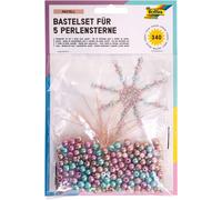 Tianyi-Folia 12550 Kit De Bricolage Pour 5 Étoiles Perlées Pastel Rosé/Turquoise/Gris 340 Pièces ¿ Idéal Comme Décoration De Noël Faite Maison