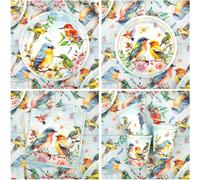 Tianyi-Fournitures De Fête Pour Oiseaux, Comprend Des Bannières, Des Assiettes, Des Nappes, Des Tasses, Des Ballons Et Des Pailles, Pour Décoration De Fête Prénatale Sur Le Thème Des Oiseaux, Décorat