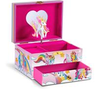 TIANYI-Galupy Unicorn - Boîte à Bijoux musicale Fille avec Figurine GALUPY et nombreux rangements, Boîte à musique Licorne