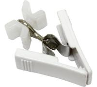 TIANYI-GARDINIA Glissière en X avec Pince, 20 Pièces, Tête Rotative, Plastique, Blanc