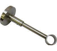 TIANYI-GARDINIA Support de tringle à rideau avec plaque de fixation en métal, Pour 1 tringle, Support fermé, Matériel de fixation inclus, Série Chicago, Diamètre: 20 mm, Effet inox