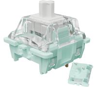 TIANYI-Gateron Jade Series Interrupteur de clavier linéaire pré-lubed blanc 3 broches 38 gf Double Spring Switch, pour clavier mécanique de jeu MX (blanc jade, 36 pièces)