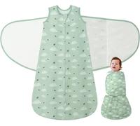Tianyi-Gigoteuse 0-6 Mois Tog 1 Gigoteuse Emmaillotage 100% Coton 3-1 Réglable Gigoteuses Bébé, Green