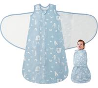 Tianyi-Gigoteuse 6-12 Mois Tog 1 Gigoteuse Emmaillotage 100% Coton 3-1 Réglable Gigoteuses Bébé, Blue