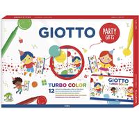 Tianyi-Giotto Turbo Color Party Gift - Set Anniversaire 12 Étuis De 6 Feutres, 6 Couleurs Assorties