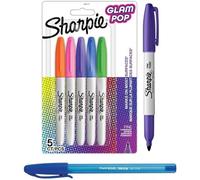 Tianyi-Glam Pop Lot De 5 Marqueurs Permanents À Pointe Fine Pour Des Détails Audacieux Couleurs Vives
