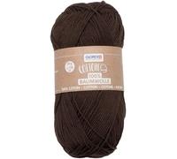 TIANYI-Glorex 100% Coton, Polyvalent pour Tricot, Crochet et Bricolage, très Bonne qualité, Doux et Lavable, 50 g, Environ 170 m, Marron, Set Pièces