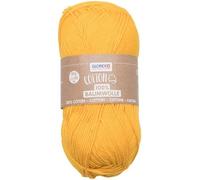 TIANYI-Glorex 100% Coton, Polyvalent pour Tricot, Crochet et Bricolage, très Bonne qualité, Doux et Lavable, 50 g, Environ 170 m, Jaune Soleil, Set Pièces