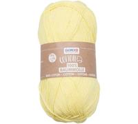TIANYI-Glorex 100% Coton, Polyvalent pour Tricot, Crochet et Bricolage, très Bonne qualité, Doux et Lavable, 50 g, Environ 170 m, Jaune, Set Pièces