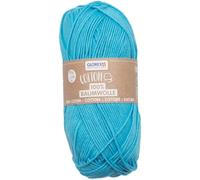 TIANYI-Glorex 5 1004 08 - Coton - 100% coton - Polyvalent - Pour tricot, crochet et bricolage - Très bonne qualité - Doux et lavable - 50 g - Environ 170 m - Bleu clair