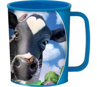 TIANYI-Gobelet - Vache Curieuse de Deluxebase. Gobelet Art Lenticulaire Ferme 3D. Gobelets en plastique de 300 ml pour enfants illustrations originales licence artiste renommé Jerry LoFaro