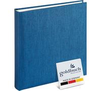 Tianyi-Goldbuch Summertime 24711 Album Photo En Lin Avec 60 Pages Blanches Et Intercalaires En Papier Parchemin Bleu Clair 25 X 25 Cm
