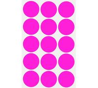 Tianyi-Gommettes Étiquettes Autocollantes Rondes Rose Fluo Environ 3 Cm (30 Mm) Paquet De 225