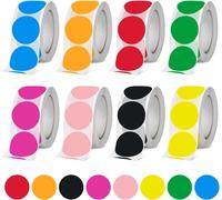 Tianyi-Gommettes Rondes Couleur 4000pcs 25mm Pastilles Autocollantes Pour Bricolage Bureau Famille École Organisation Des Stocks Classification Des Fichiers
