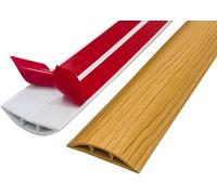 Tianyi-Goulotte Passe Cable Sol Protege Canal De Câble Flexible Autocollante Gestion Et Masquage De Câbles Simples Pour Bureau Maison (Grain De Bois A, 3 M)