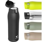 Tianyi-Gourde Isotherme, 750ml Bouteille Isotherme En Acier Inox 18/8, Bouteilles Avec En Paille Sans Bpa, Réutilisable, Gourde Sport Anti-Fuite Pour Les Voyage, Sport, Randonnée