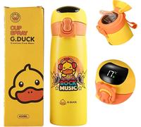 Tianyi-Gourde Pour Enfants En Acier Inoxydable Avec Paille \U2013 Bouteille Isotherme 450 Ml Sans Bpa Anti-Fuite \U2013 Pour Tout-Petits, Filles Et Garçons Pour L'école, La Maternelle Boissons Chaude
