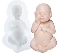 Tianyi-Grand Moule En Silicone En Forme De Bébé Endormi Pour Décoration De Gâteau De Fête Au Chocolat, Savon, Cire, Argile 9,1 X 5,1 Cm