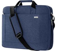 TIANYI-Grand Sacoche pour Ordinateur Portable 14 15 15.6 16 pouces Sac à bandoulière Sac à main pc 30% de Capacité en Plus Compartiments Durable Épais Imperméable peut être Placé sur la Valise Bleu Bl