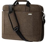 TIANYI-Grande sacoche pour ordinateur portable de 14"", 15"", 15,6"", 16"", extensible, étanche, peut être placée sur une valise, compatible avec Macbook Dell HP, marron Marron