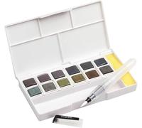 Tianyi-Graphitint - Palette De Peinture De Voyage, 12 Couleurs, Pinceau Waterbrush Et Éponge Inclus, Qualité Professionnelle, 2305790