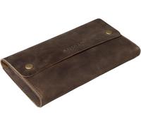Tianyi-Griffin' Trousse Cuir Vintage Étui Élégant Idéal Comme Sac Scolaire Organiseur Pochette Porte-Monnaie Bourse En Cuir Véritable, Couleur:Marron Moyen