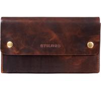 Tianyi-Griffin' Trousse Cuir Vintage Étui Élégant Idéal Comme Sac Scolaire Organiseur Pochette Porte-Monnaie Bourse En Cuir Véritable, Couleur:Kara - Cognac