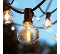 TIANYI-Guirlande Lumineuse Exterieure 7.6 Mètre Guirlande avec 13 Ampoules Guinguette Extérieur étanche IP44 E12 Base Pour Patio Jardin Extérieur Lumières de Guirlande