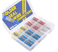 TIANYI-Haisstronica Lot de 200 connecteurs de fil étanches à souder pour marine, stéréo (20 jaune, 50 blanc, 65 rouge, 65 bleu).