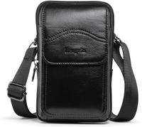 Tianyi-Hengwin Sac De Ceinture En Cuir Véritable Sacs À Bandoulière Étui De Support De Téléphone Portable Pour Iphone 14pro Max Iphone 16 15 14 12 11pro Max 16 15 14 Plus Sac De Ceinture (Noir)