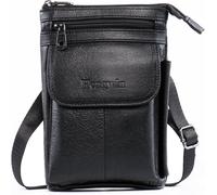 Tianyi-Hengwin Sacoche Homme Cuir, Sacs Bandoulière, Pochette Telephone Portable, Ceinture Portefeuille, Poche Molle Tactique, Holster Port Discret, Etui Carte Grise, Sacs À Main