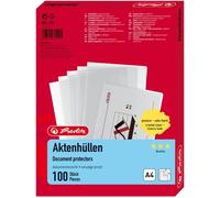 Tianyi-Herlitz 10843746 Lot De 100 Pochettes À Coin Transparentes En Plastique A4 Standard 0,11 Mm (Import Allemagne)