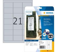 TIANYI-Herma 4113 Étiquettes en plastique 63,5 x 38,1 A4 LaserCopy Argenté